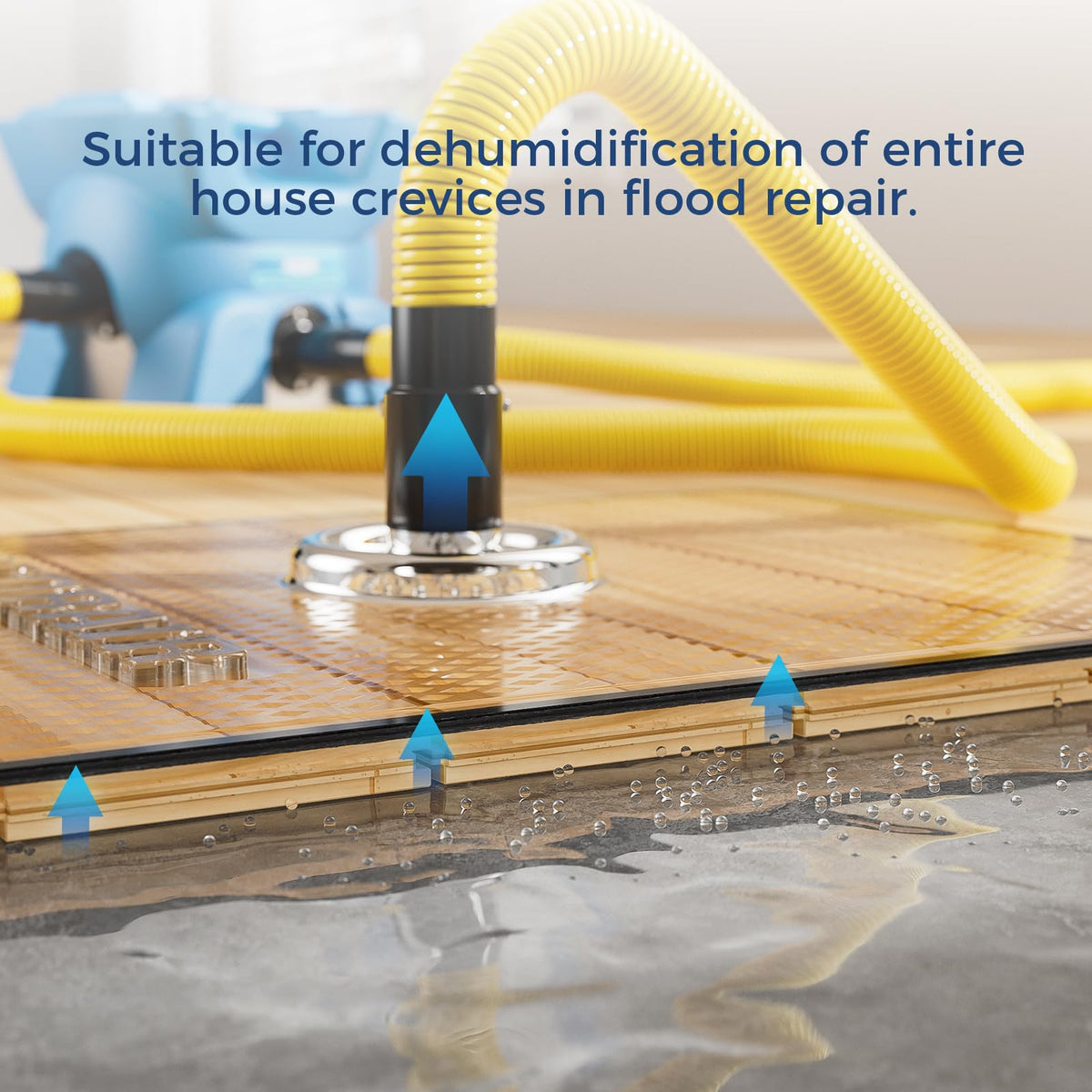 Air Drying System Mat X-Force Rescue Mat for Efficient Floor Drying by ALORAIR – 13.9×13.3×12.2 in, 50.0 pints, blue, Model X Force Mat system