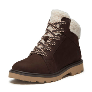 Women's Rowan Way Mid Warm Lined Chukka Boot by Timberland – 11, Leather, Dark Brown Nubuck