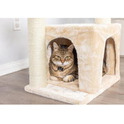 Classic Real Wood Cat Tree by Armarkat – 22"L X 17"W X 32"H, Engineered Wood, Beige, Model A3207