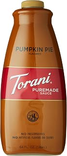 Torani Pumpkin Pie Puremade Sauce 64 oz Bottle 1 Count