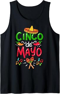Cinco De Mayo Mexican Party Fiesta Hat Tank Top