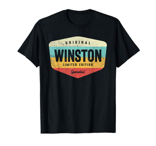 Winston Personalized Name - Winston T-Shirt by Winston Personalized Name Cld. – Black