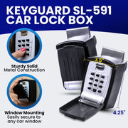 Car Window Punch Button Lock Box by KeyGuard – 1 Pack, Zinc, SL-591, Model SL-591