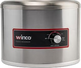 Winco 11 qt Electric Round Food Warmer/Cooker | Portable, No drip rim, Heavy-duty, 3 heat settings, 750W power, Great for Hot Holding, Sauces, Buffets and Serving Lines
