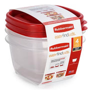 Clear Food Storage Kitchen Organization Containers by Rubbermaid – 2 Pack, 2 cups, Clear, Pack of 4, Model 2067184