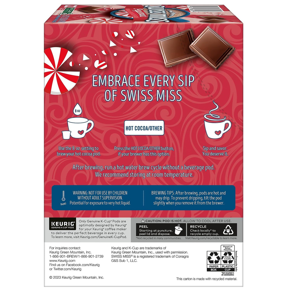 Chocolate Peppermint Hot Cocoa Mix by Swiss Miss – 22 Count (Pack of 1), coffee, Model 5000355689