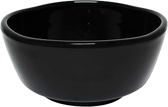 Thunder Group Classic black melamine dinnerware collection 16 oz, 5 1/8"x 2 5/8" bowl, comes in dozen