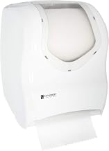 San Jamar Summit Tear-N-Dry Paper Towel Dispenser, Electronic Dispensing for Bathroom and Kitchen, 16.06" x 12.69" x 9.75", 1 Count, White/Clear