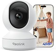 REOLINK 4MP 2K Indoor Camera E1, Plug-in WiFi 6 Security Camera | 360 Degree Pet Camera with Phone app, Baby Monitor with Person/Pet/Cry Detection, Night Vision, 2-Way Talk, Local Storage
