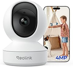 REOLINK 4MP 2K Indoor Camera E1, Plug-in WiFi 6 Security Camera | 360 Degree Pet Camera with Phone app, Baby Monitor with Person/Pet/Cry Detection, Night Vision, 2-Way Talk, Local Storage