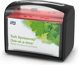 Tork Xpressnap Tabletop Napkin Dispenser Black, 6232100 | One-at-a-time Dispensing, Hygienic, Durable Design