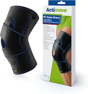 Actimove Sports Edition PF Knee Brace Lateral Support Simple Hinges, Condyle Pads J-Shaped Buttress, Right, Black, Large