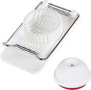 Westmark Traditional Egg Divider and Egg Pieker - Classic Egg Divider for Effortless Slicing, Egg Pieker with Safety Lock - Quick Preparation and Clean Cutting - Silver