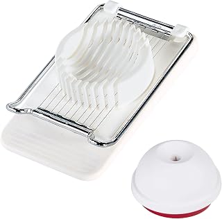 Westmark Traditional Egg Divider and Egg Pieker - Classic Egg Divider for Effortless Slicing, Egg Pieker with Safety Lock - Quick Preparation and Clean Cutting - Silver