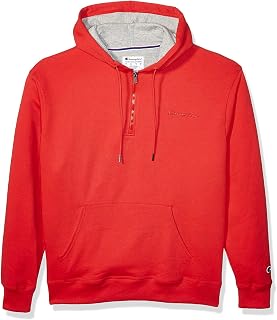 Champion Men's Powerblend 1/4 Zip Hooded Sweatshirt