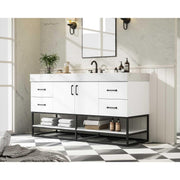 Caroline Bathroom Vanity White by Lighting Design – Wood, White, Model VF29260WH
