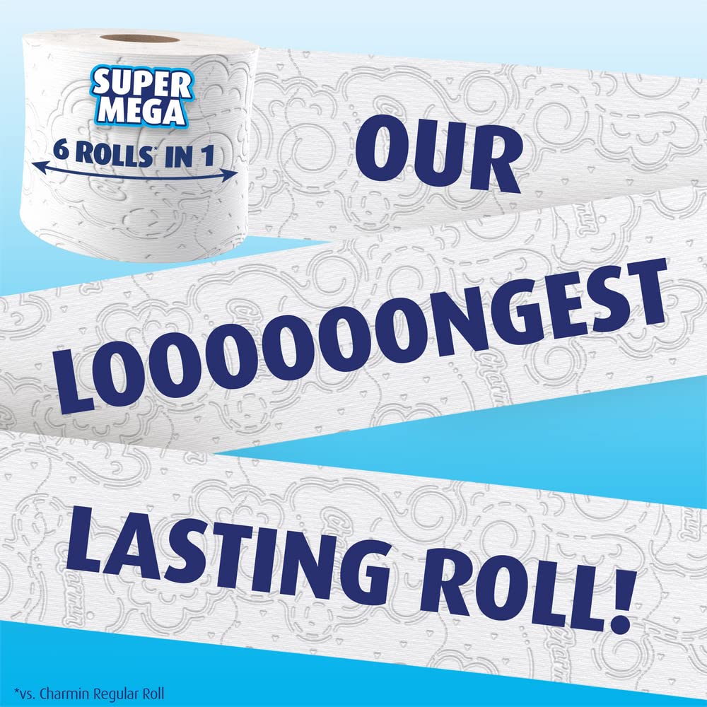Ultra Soft Toilet Paper by Charmin – 6 Count (Pack of 1), Paper, White, Pack of 6