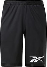Reebok Men's Basketball Mesh Shorts, Black, L