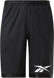 Reebok Men's Basketball Mesh Shorts, Black, L