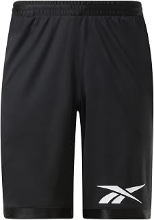 Reebok Men's Basketball Mesh Shorts, Black, L