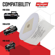 Dust Bags 5 Pack (DV5PB) Bundle with Vac N Blo Vacuum/Blower by METROVAC – Commercial Grade