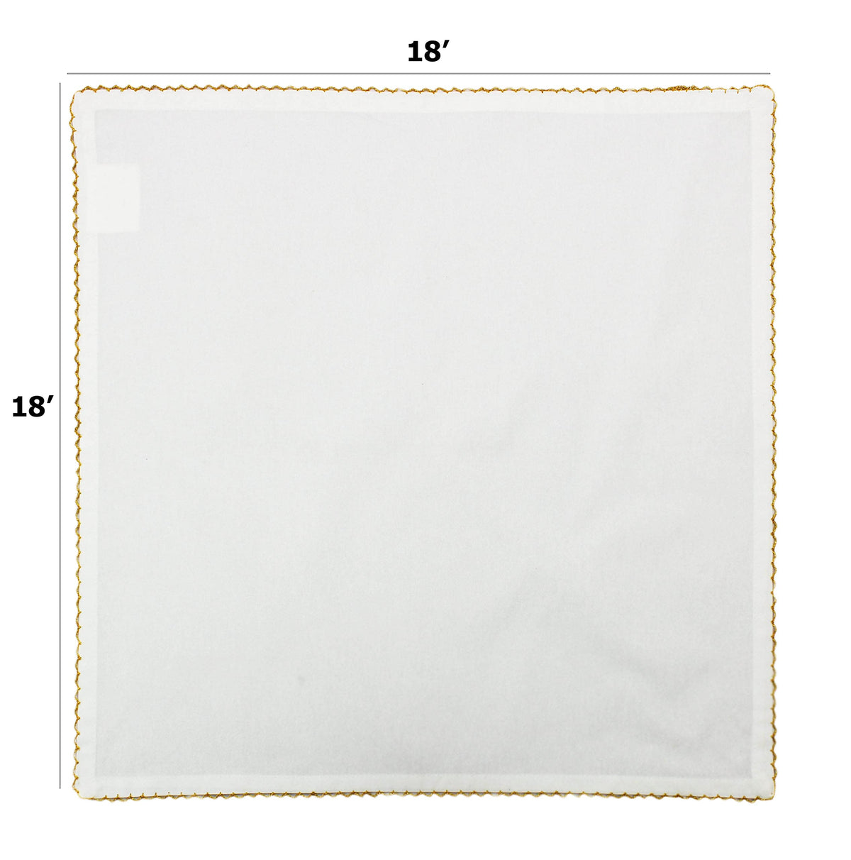 Cotton Craft Dinner Napkins, 17x17 Inch Set of 12, Metallic Gold Lace