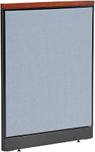 Global Industrial Deluxe Office Partition Panel, 36.25 Inch Width x 47.5 Inch Height, Blue, with Pass Thru Cable