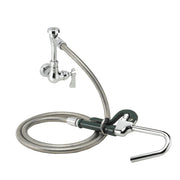 Single Wall Mount Pot Filler by Krowne – 13"L x 26"W x 4"H, Brass, Brushed Nickel, Model 20-101L