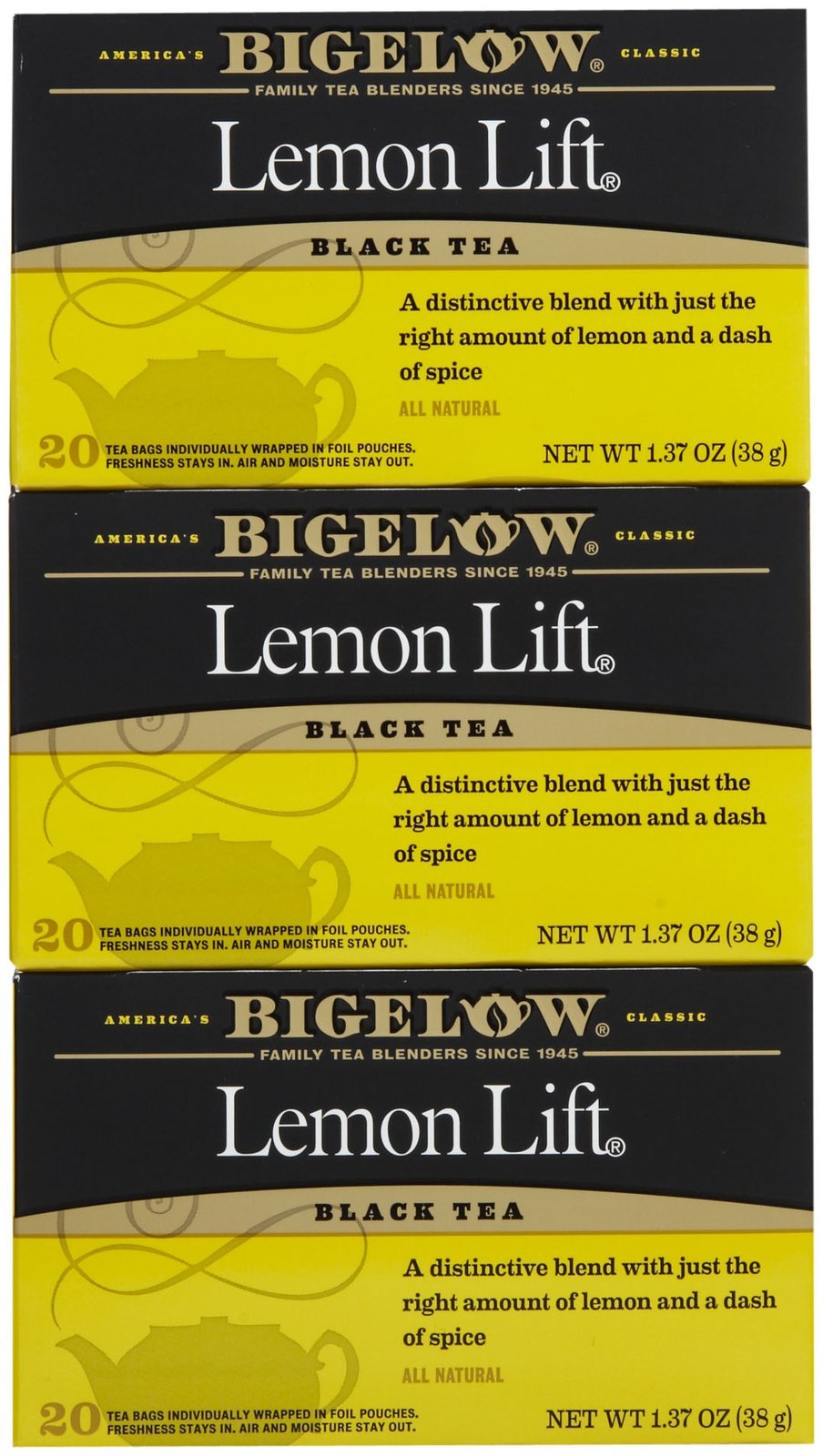 Bigelow Tea Lemon / 20 Count (Pack of 6) / 6 Herbal
