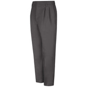 Men's Pleated Twill Slacks by Red Kap – Polyester, Charcoal, Model PT38CH 28 32