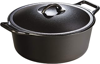 Lodge BOLD Pre-Seasoned Cast Iron Dutch Oven with Lid, 7 Quart