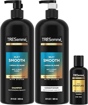 TRESemmé Silky Smooth Shampoo & Conditioner + Travel Shampoo | Helps Control Frizz and Flyaways While Leaving Hair Smooth and Silky | Includes Travel Size Shampoo