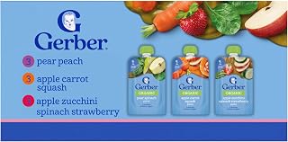 Gerber Stage 2 Organic Fruit Veggie Favorites Variety Pack, 3.5 Oz, 9 Pack
