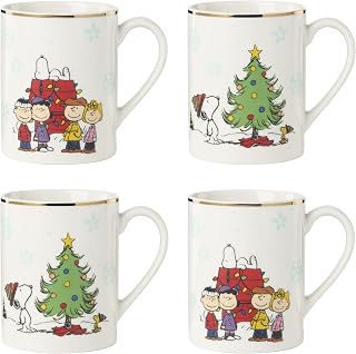 Lenox 899129 Peanuts Gang Mugs, Set Of 4, Assorted, Service For 4