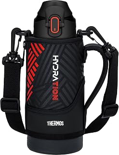 サーモス(THERMOS) Water Bottle, stainless-steel, Black Orange, 0.8L