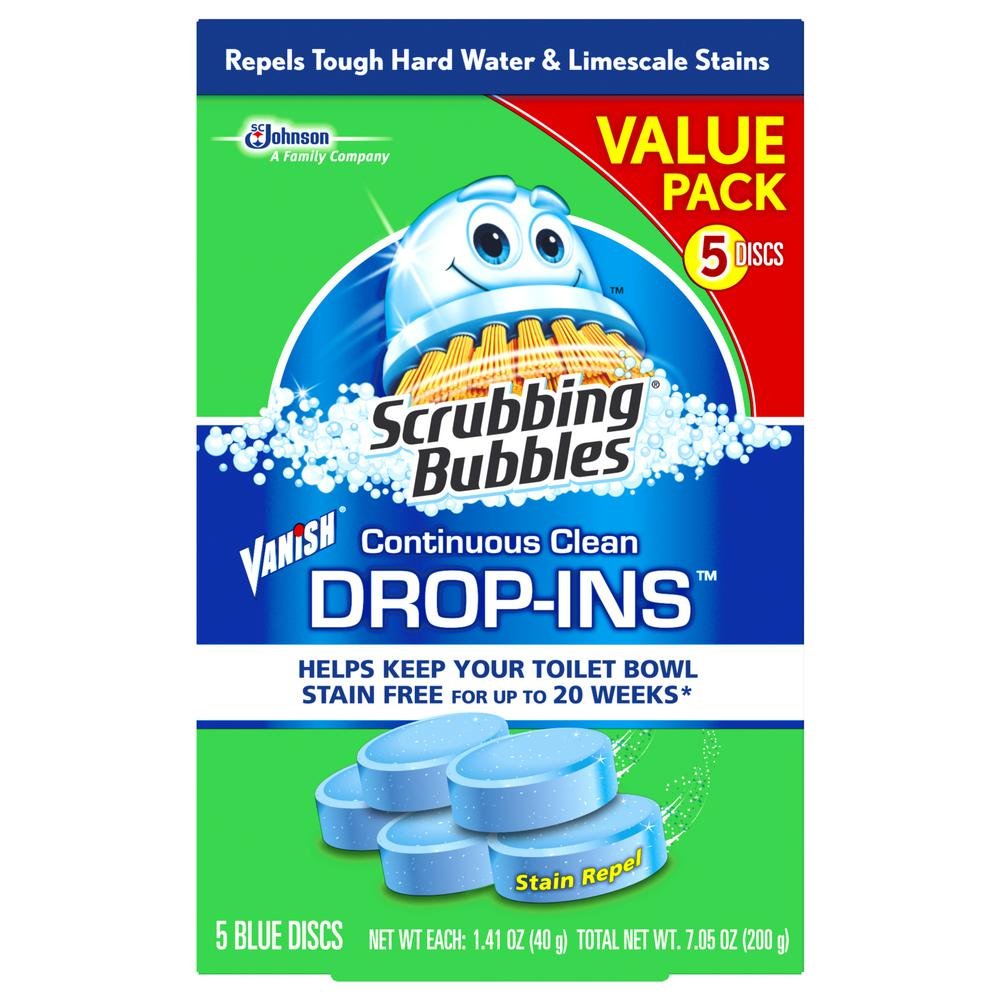 5-Pk Toilet Cleaner Drop Ins (Case/6) by Scrubbing Bubbles – 1 Count (Pack of 6), Pack of 6, Model 71196