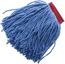 HUBERT Mop Head with 5" Headband Blue Microfiber Large Set of 3