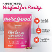 Primal Female Beef Organ Supplement for Women 1500 Beef Organ Capsules Grass Fed Liver Heart Kidney Ovary Non GMO Gluten Free Hormone Free Pesticide Free 25 Pack by PureGood –