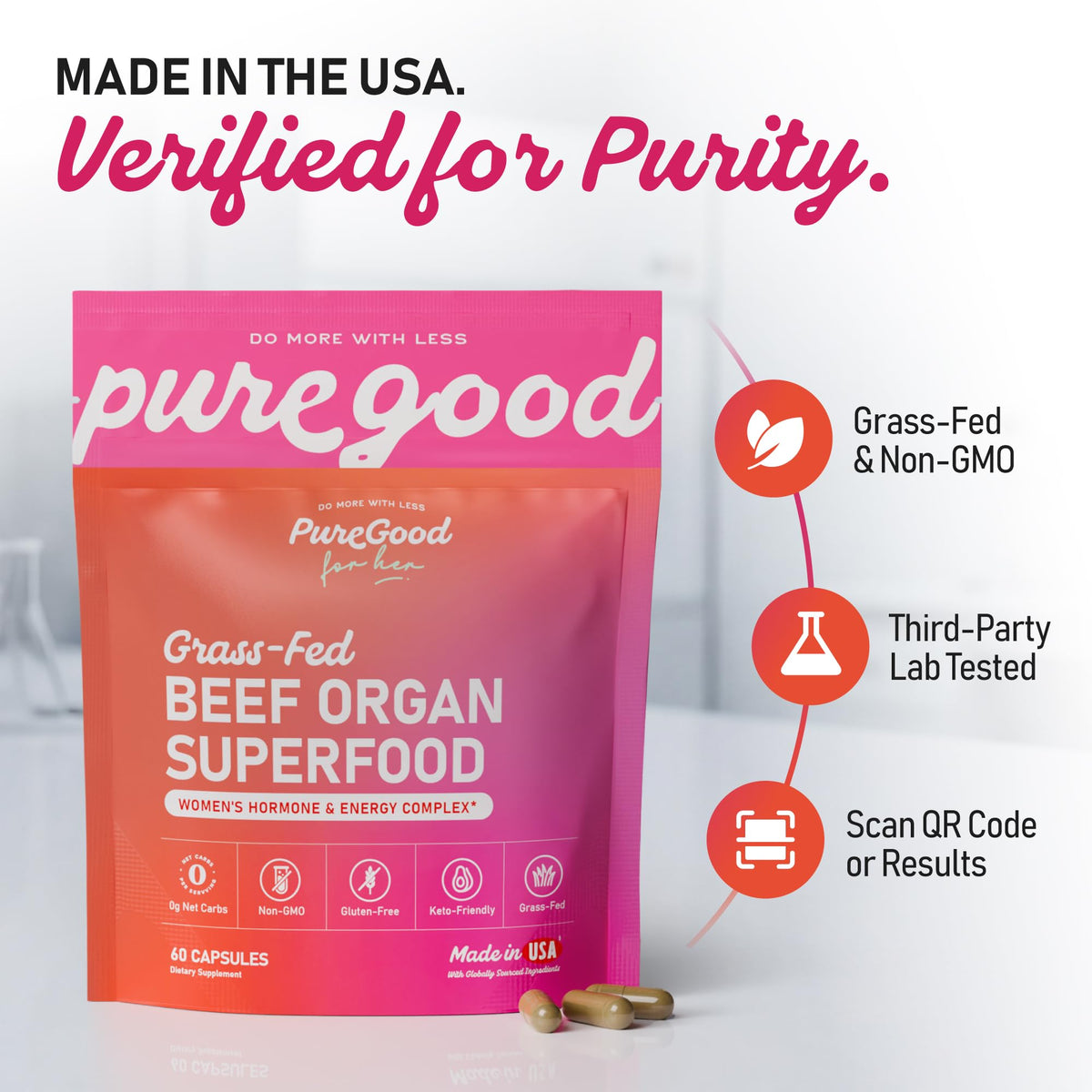 PureGood 1 Count (Pack of 25) / Pink / 25 Liver Extracts