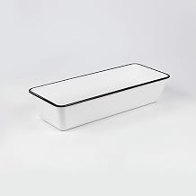 American Metalcraft MRW615 White Melamine Bowl, Black Rim, Rectangular, 106-Ounces