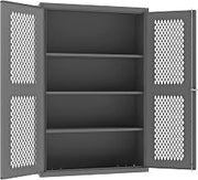 Durham Heavy Duty Welded 14 Gauge Steel Ventilated Cabinet, EMDC-481872-95, 700 lbs Capacity, 18" Length x 48" Width x 72" Height, 3 Shelves