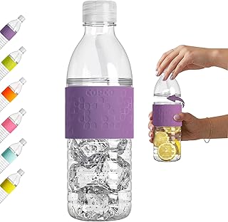 Copco Hydra Water Bottle with Spill-Resistant Lid, 16.9 oz - Reusable Tritan Non-Slip Sleeve, Twist-Open Body - BPA-Free, Leak-Proof, Durable & Portable for Gym, Office, School (Lime Green)