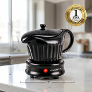 Ovente Ceramic Sauce Server, 13.5 Ounce Capacity, Black
