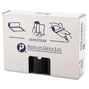 Group High Density Commercial Can Liners 40x48 16 Mic - Black by Inteplast – 1 Count (Pack of 1), 45.0 gallons, Silver/Black, Model IBS S404816K