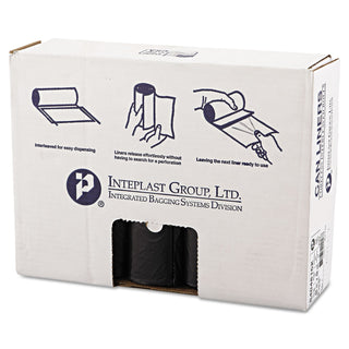 Group High Density Commercial Can Liners 40x48 16 Mic - Black by Inteplast – 1 Count (Pack of 1), 45.0 gallons, Silver/Black, Model IBS S404816K