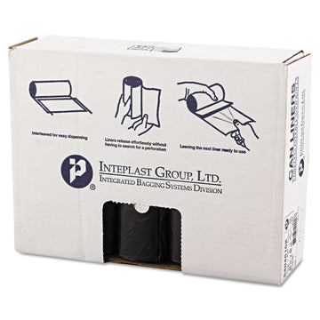 Group High Density Commercial Can Liners 40x48 16 Mic - Black by Inteplast – 1 Count (Pack of 1), 45.0 gallons, Silver/Black, Model IBS S404816K