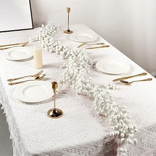 2pcs White Berry Garland Christmas Garland Rattan Branches with White Fruit | Fall Garland For Mantle Rustic Fall Decor Artificial Christmas Decorations 68.90 In