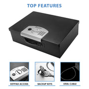 Portable Digital Keypad Lock Box by Barska – One Size, 0.49 cubic_feet, Alloy Steel, Black, Model AX11910
