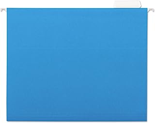 AbilityOne Hanging File Folder - 1/5 Cut, Letter Size, Blue 7530-01-364-9499: Box, 25 Item(s)