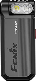 Fenix SW05R-Red, Black Body | White and Red LEDs | Rechargeable Inspection & Security Torch | 150 Lumen | 39m | 49 Hrs Max | 3 Level White Light | 10 Lumen Red Light | 200 Degree Rotating Head | IPX6